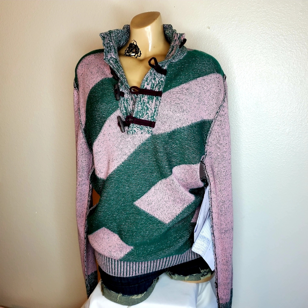 Michael Gerald oversized striped sweater size S